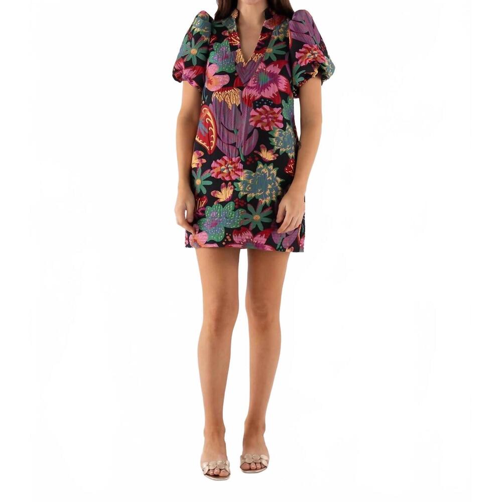 NEW EMILY MCCARTHY hampton mini dress in midnight garden
